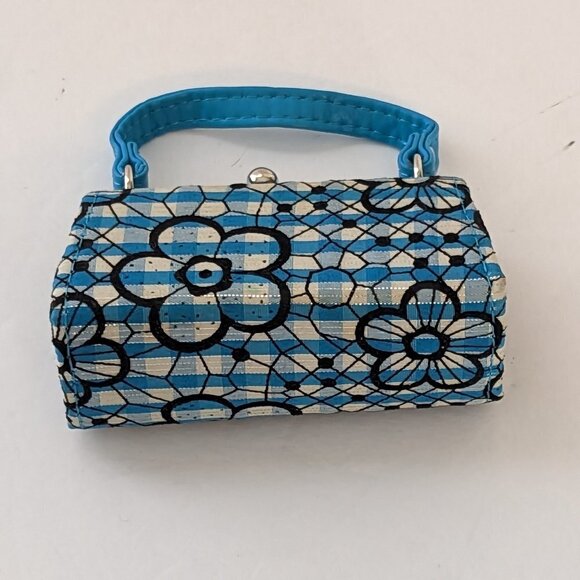 Tik Tok Lipstick Mini Bag Purse Floral Retro Mod Collectible Miniature - Picture 2 of 7